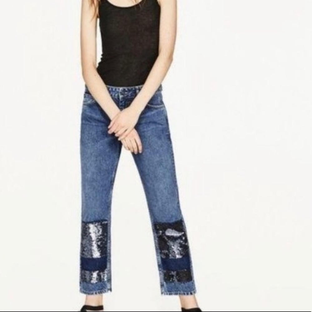 ZARA sequin jeans